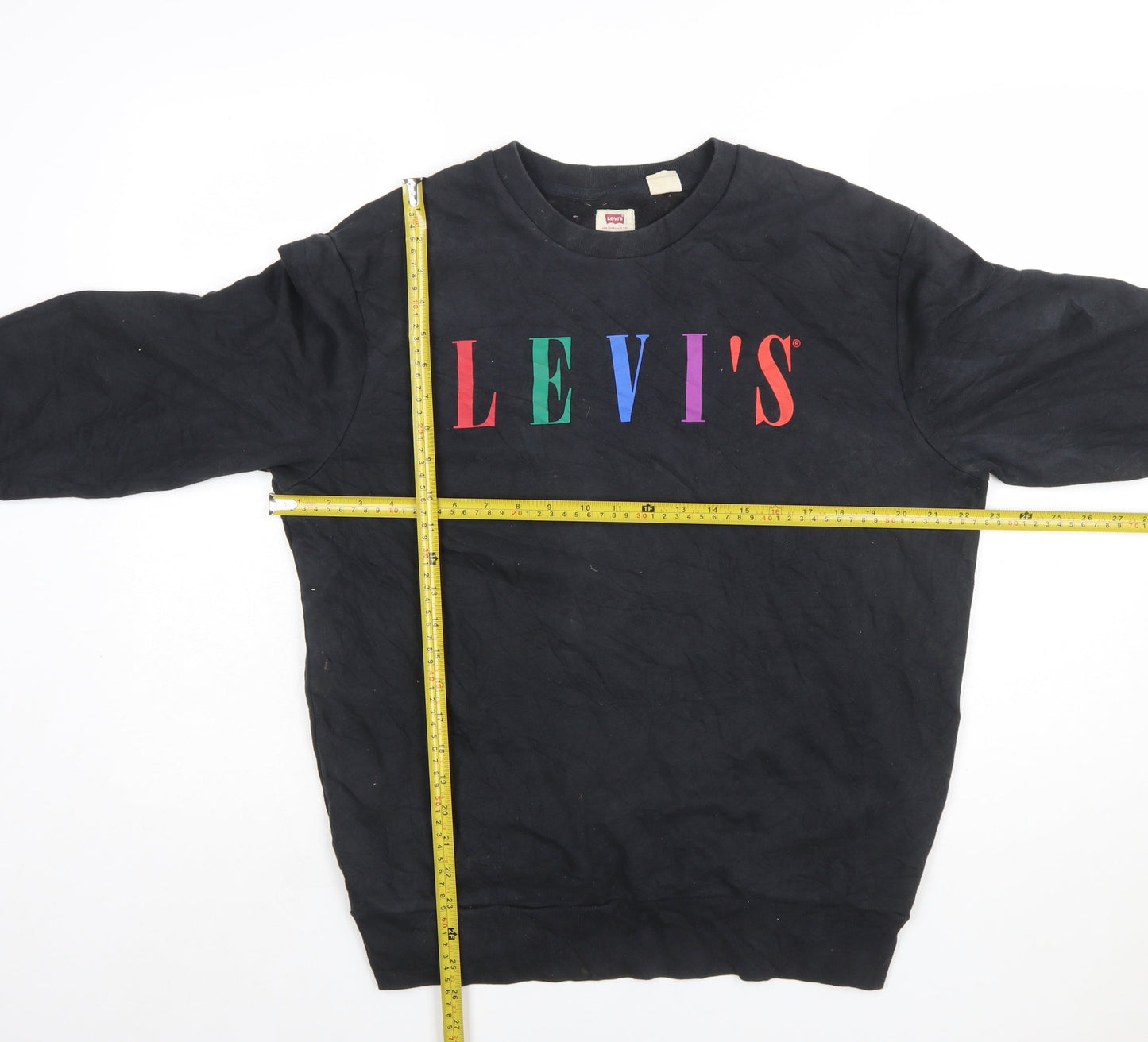 Levi's Womens Black Crew Neck Pullover Sweatshirt M