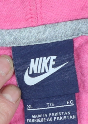 Nike Women’s Pink Pullover Hoodie XL Cotton Blend Casual