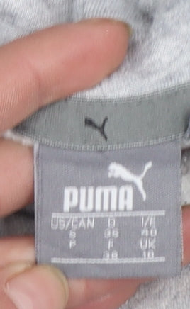 Puma Women’s Grey Pullover Hoodie Size 10 Logo Sweatshirt