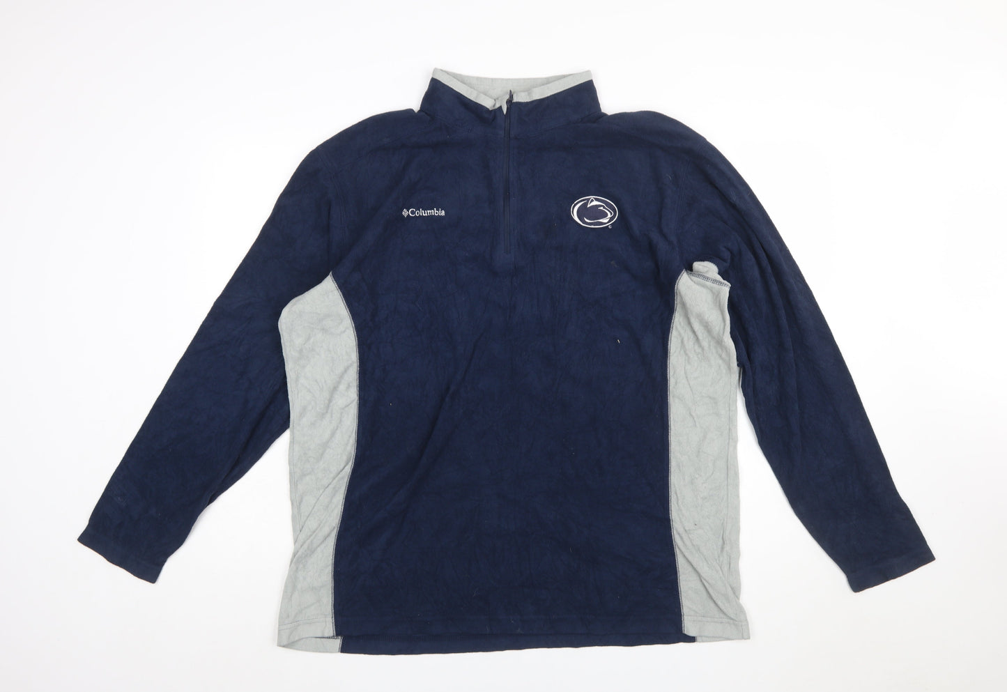 Columbia Men’s Blue Fleece 1/4 Zip Sweatshirt XL Outdoor Pullover