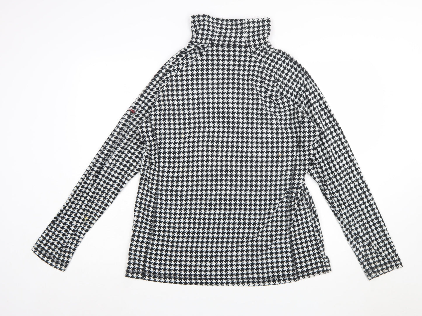 Columbia Womens Black White Houndstooth 1/2 Zip Pullover Sweatshirt XL