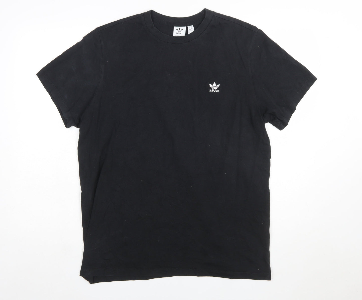 adidas Women Black Basic Crew Neck Regular Fit Short Sleeve T-Shirt Size 18