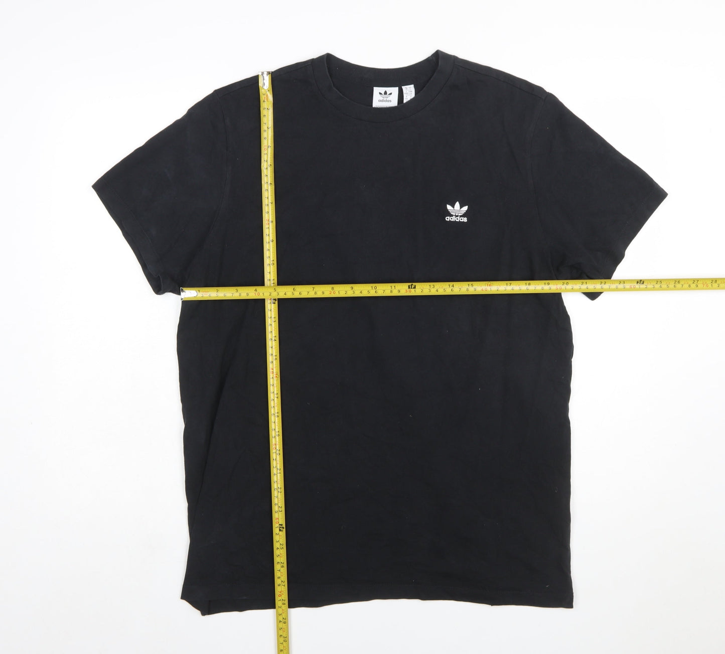 adidas Women Black Basic Crew Neck Regular Fit Short Sleeve T-Shirt Size 18