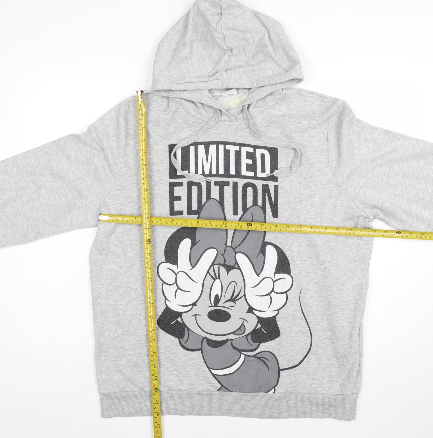 Disney Women Grey Minnie Mouse Pullover Hoodie Size 14 Limited Edition