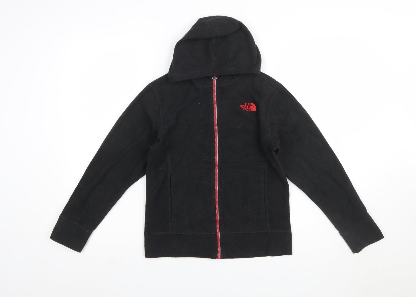 The North Face Boys Black Full Zip Hoodie Size 10-12 Years Fleece