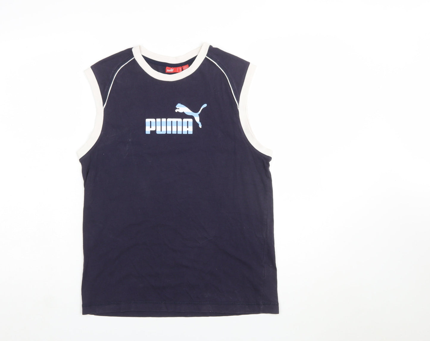 Puma Men's Navy Sleeveless Tank Top Size 2XL Athletic Fit