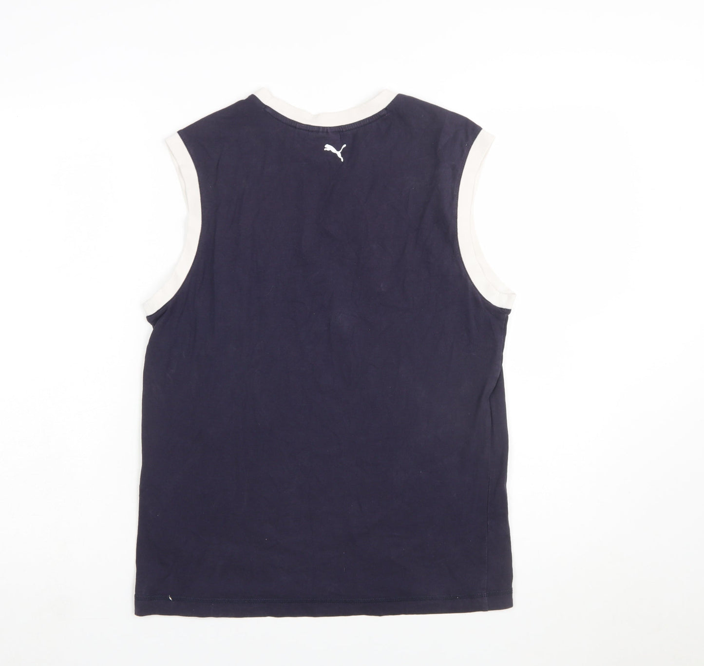 Puma Men's Navy Sleeveless Tank Top Size 2XL Athletic Fit