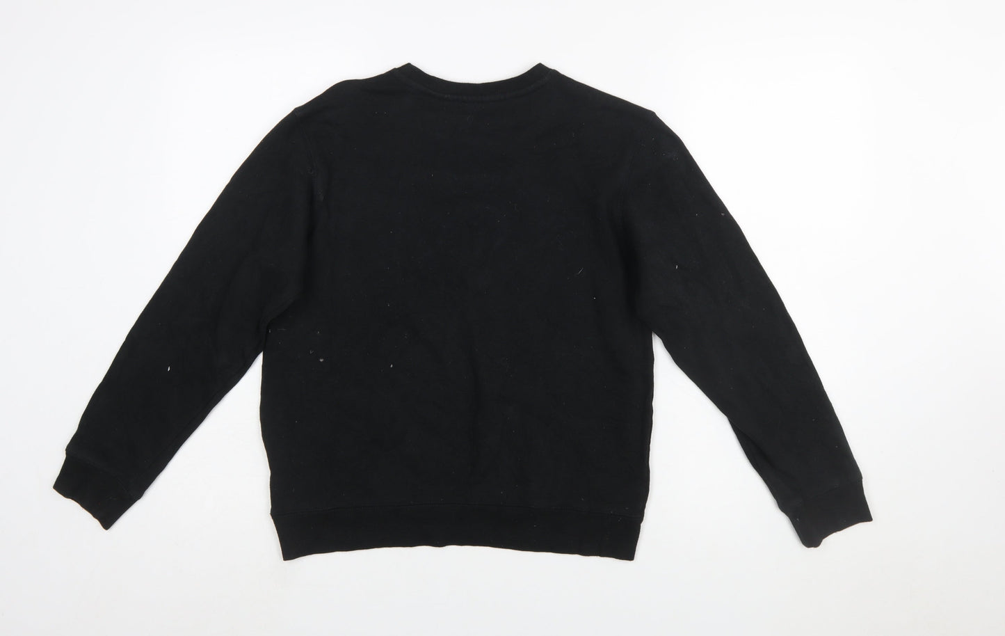 Champion Boys Black Pullover Sweatshirt L Logo Fleece Crew Neck
