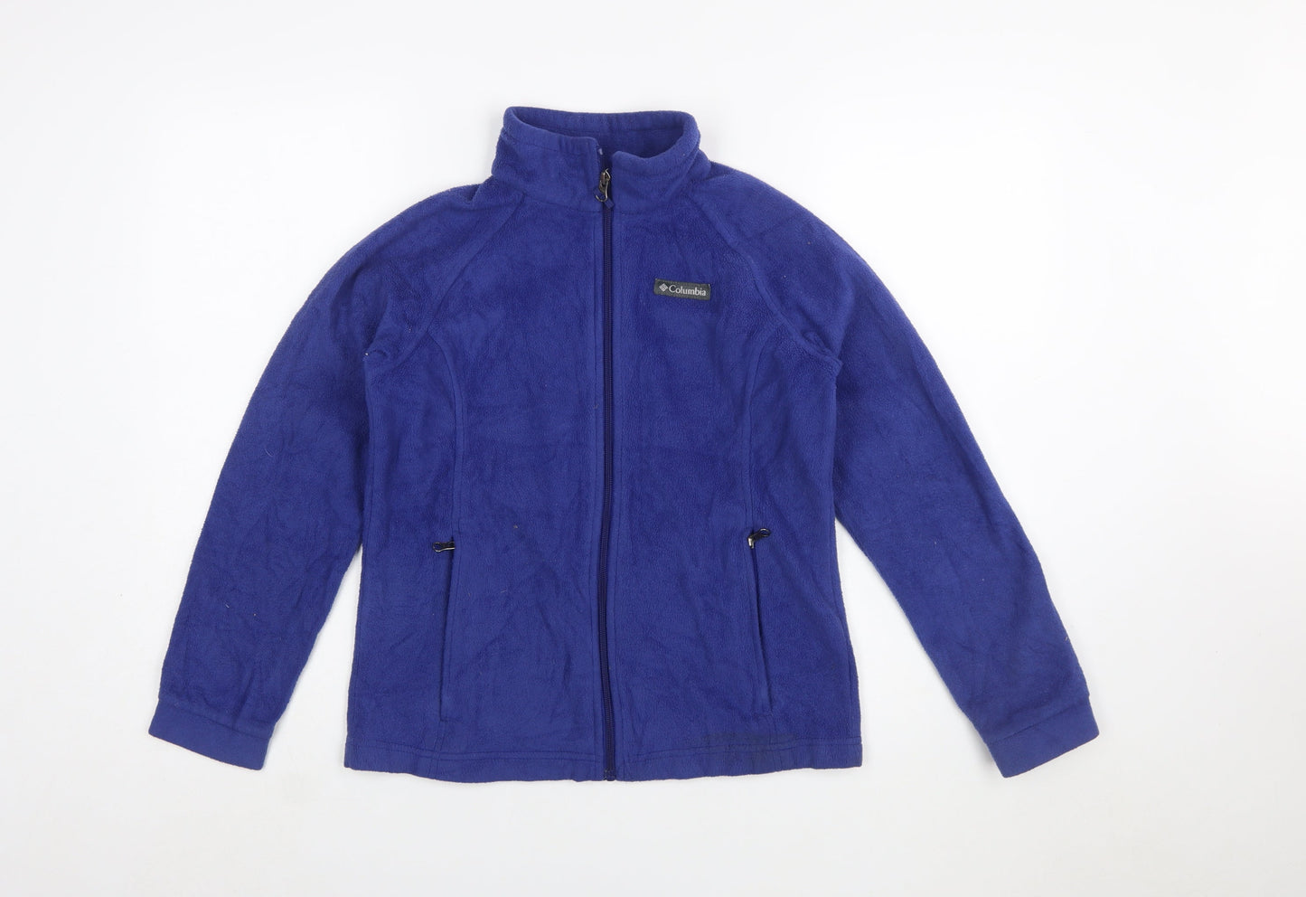 Columbia Boys Blue Fleece Full Zip Jacket Size 14 Years Lightweight Outdoor