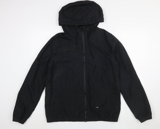 Volcom Women's Black Lightweight Hooded Windbreaker Jacket L