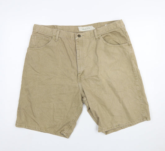 Wrangler Men's Beige Chino Shorts Size 40 Relaxed Fit Denim Cotton