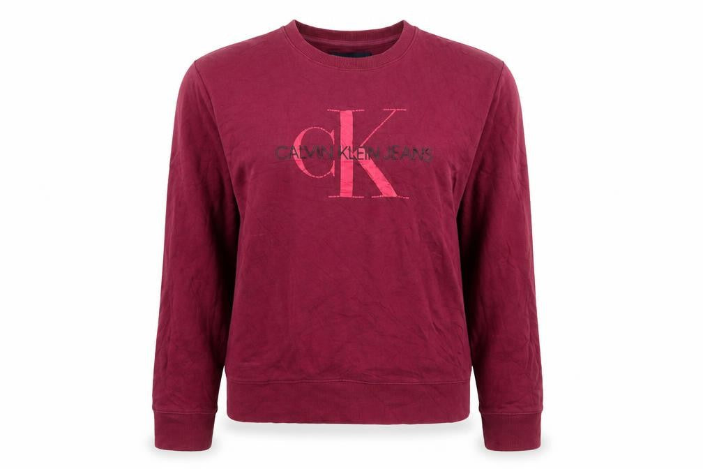 Calvin Klein Jeans Women’s Red Cotton Pullover Sweatshirt Size M