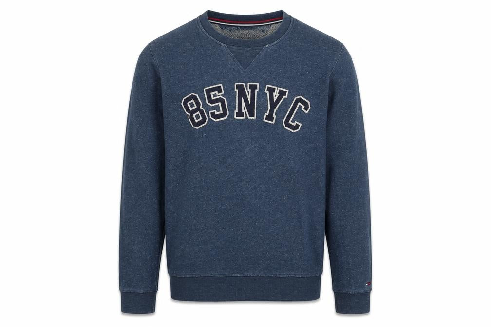 Tommy Hilfiger Men’s Blue Logo Sweatshirt Size S Crew Neck Pullover