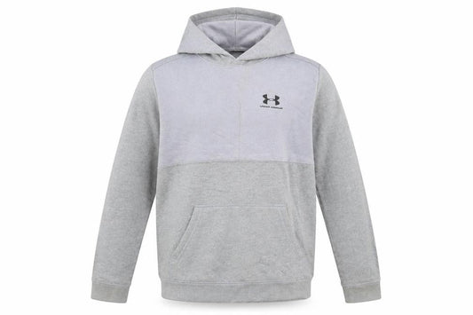 Under Armour Boys Grey XL Pullover Hoodie with Logo ColdGear Fleece