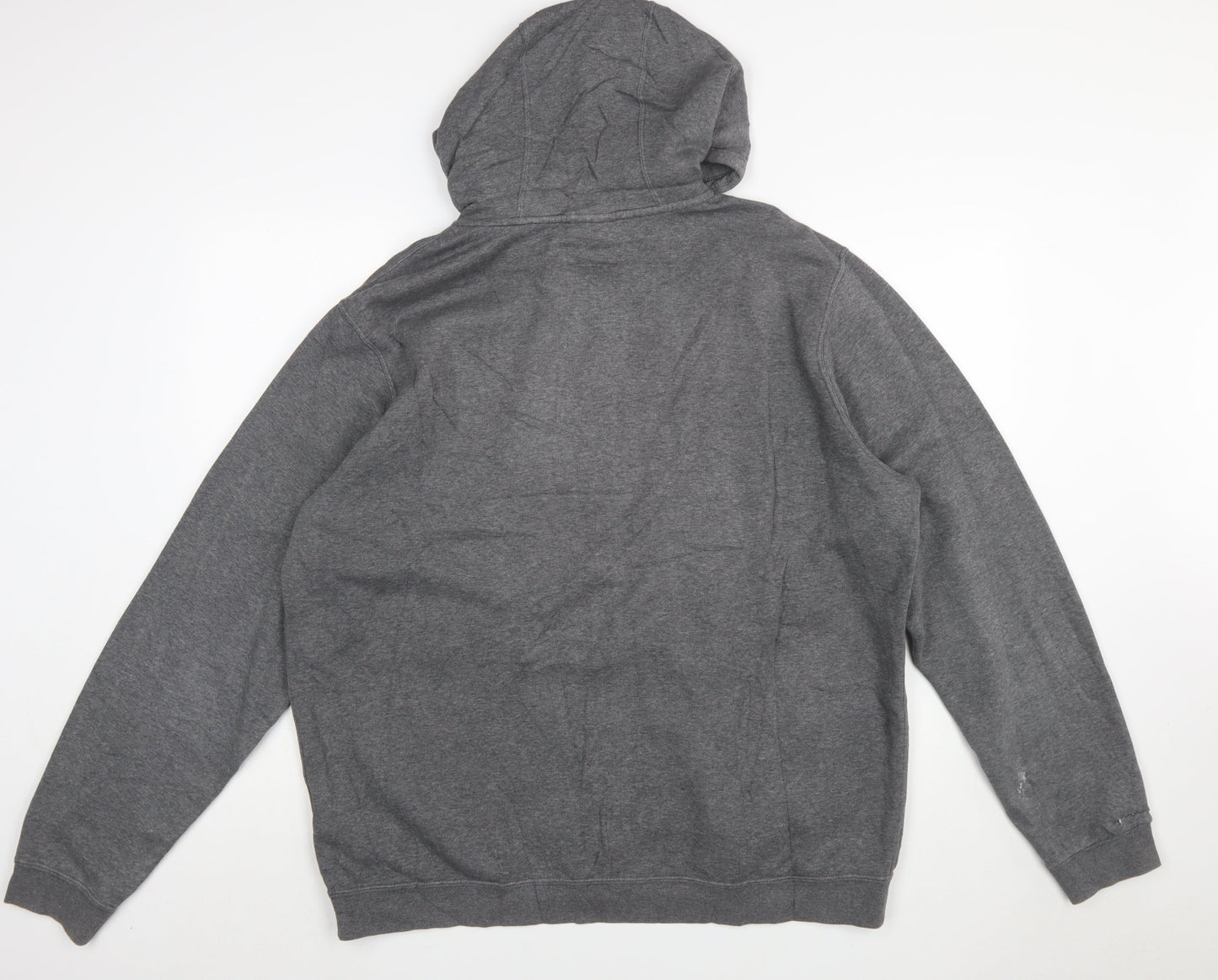 Nike Men's Grey XL Full Zip Hoodie Sweatshirt with Logo