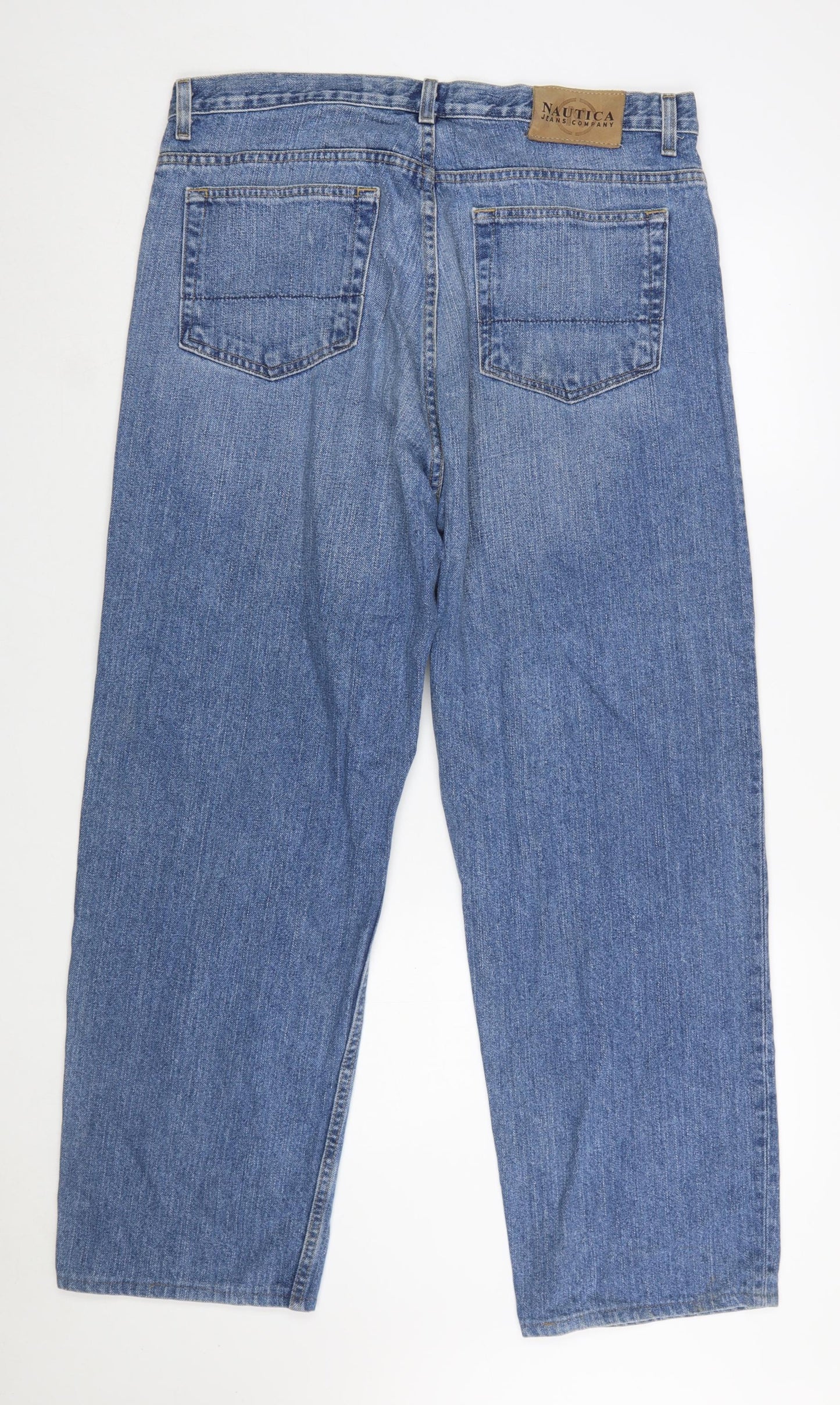 Nautica Mens Blue Straight Leg Denim Jeans 36x30 Regular Fit
