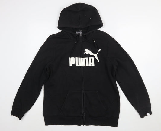 Puma Womens Black XL Full Zip Hoodie Sweatshirt Casual Style