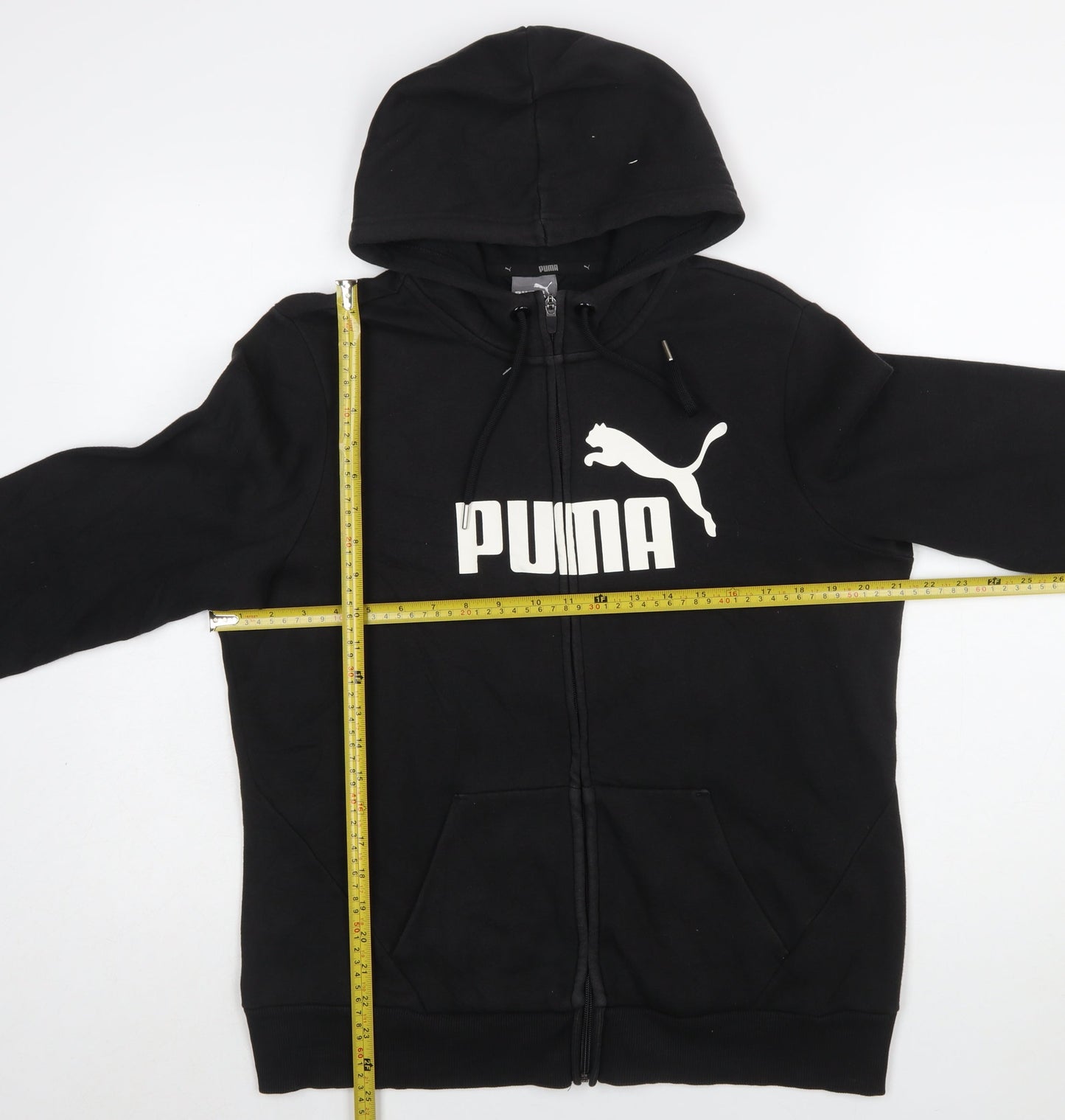 Puma Womens Black XL Full Zip Hoodie Sweatshirt Casual Style