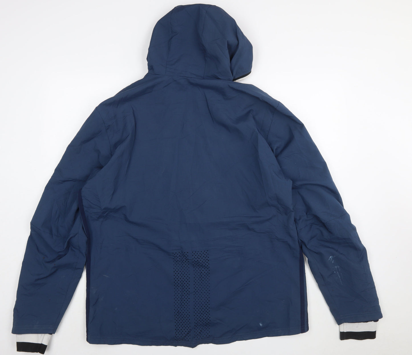 Adidas Men’s Blue Manchester United Hooded Windbreaker Jacket XL