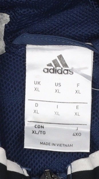 Adidas Men’s Blue Manchester United Hooded Windbreaker Jacket XL