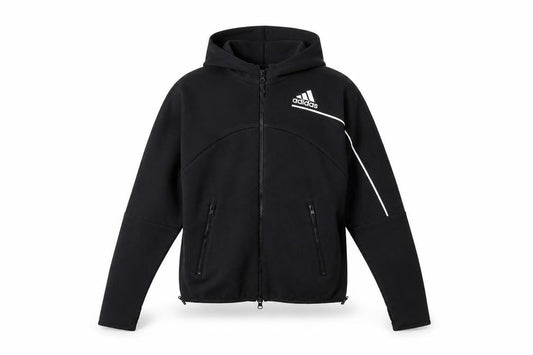 Adidas Womens Black Full Zip Hoodie S 8-10 Hooded Sportswear