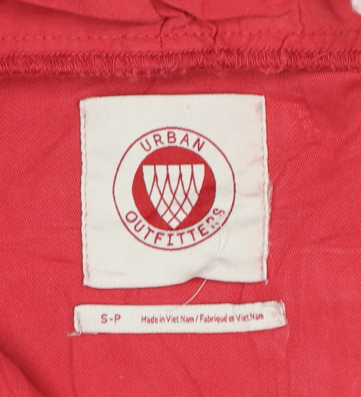 Urban Outfitters Women’s Red Hooded Cotton Anorak Jacket Size S