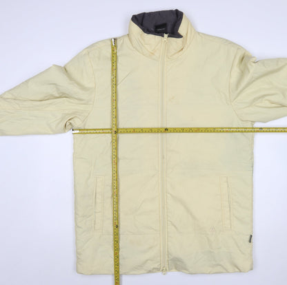 Back view of Adidas Men's Beige Lightweight Full Zip Jacket, size S