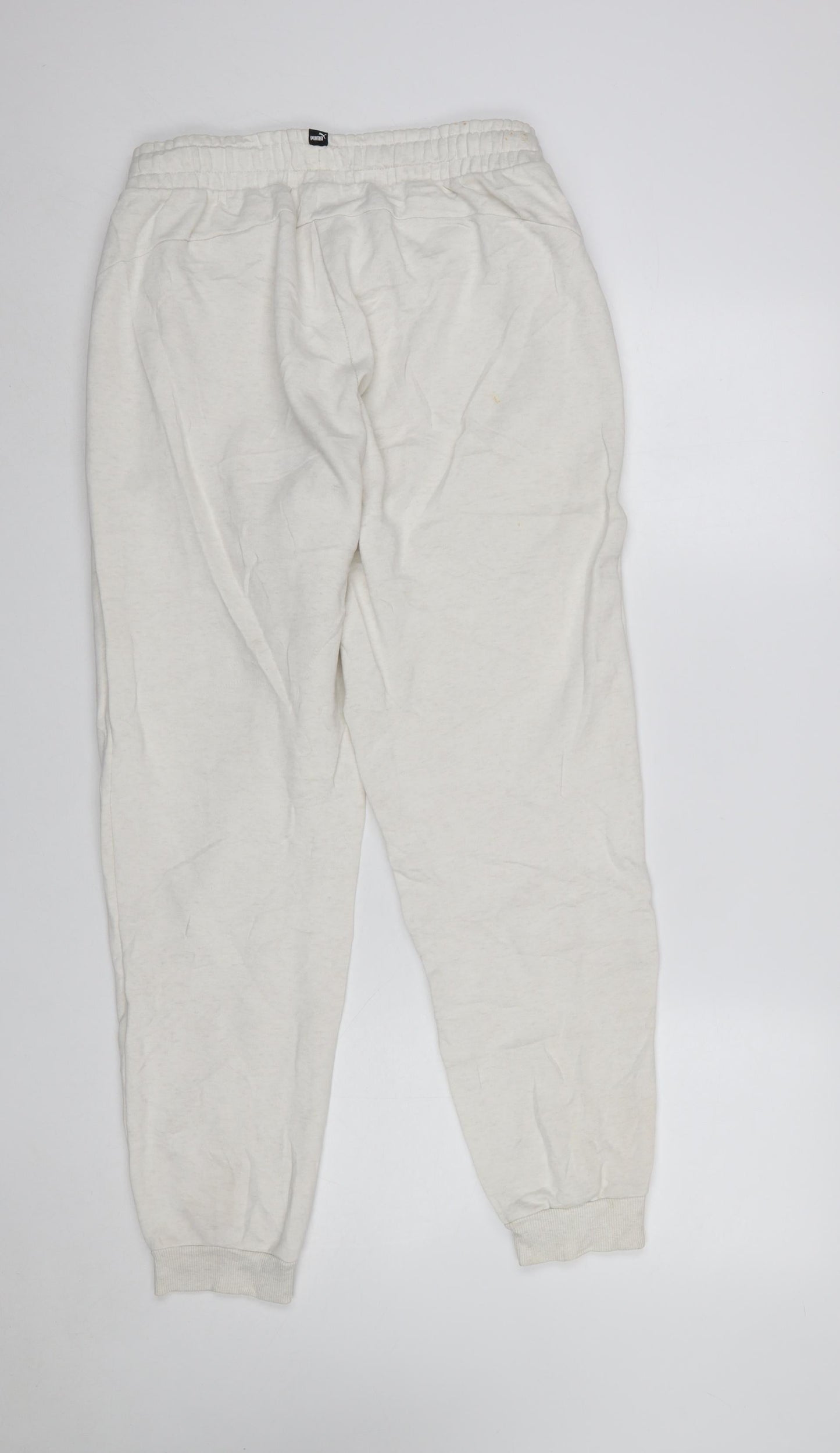 Puma Boys White Jogger Sweatpants XL 15-16 Years Elastic Waist Pockets