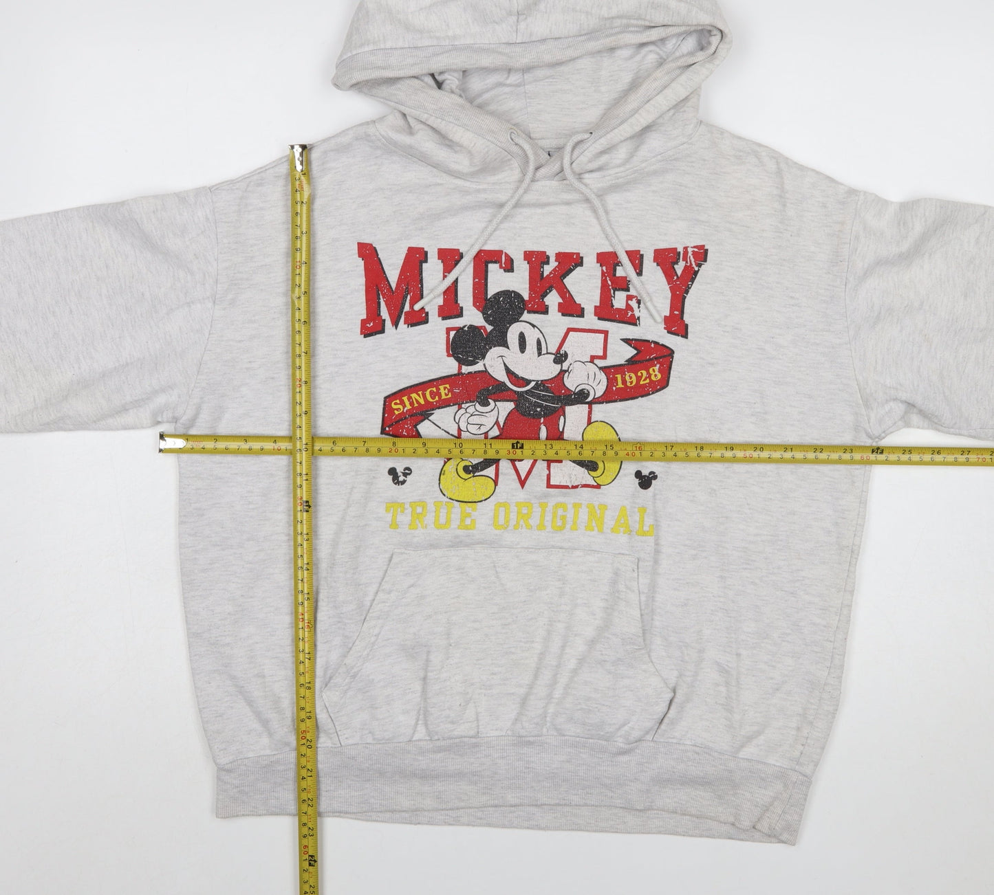 Disney Women's Grey Mickey Mouse Pullover Hoodie Size M