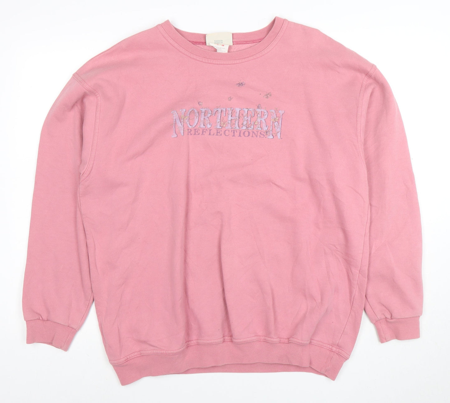 Northern Reflections Women Pink XL Pullover Sweatshirt Cotton Blend