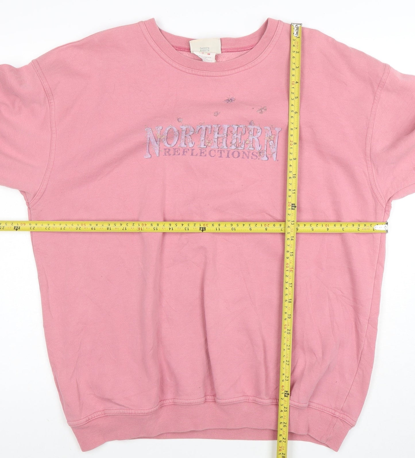 Northern Reflections Women Pink XL Pullover Sweatshirt Cotton Blend