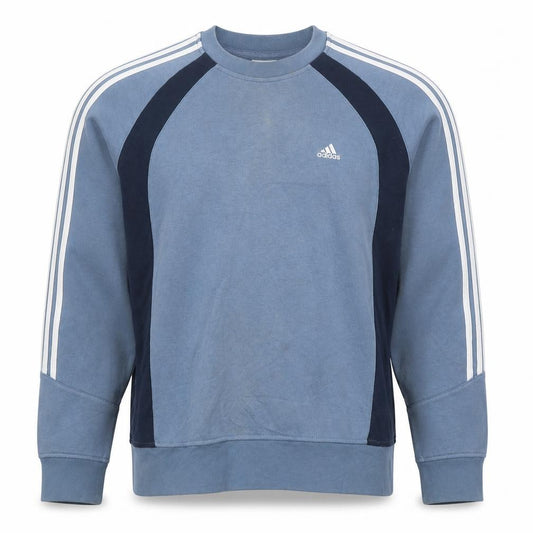 Adidas Men’s Blue Crew Neck Pullover Sweatshirt M Regular Fit