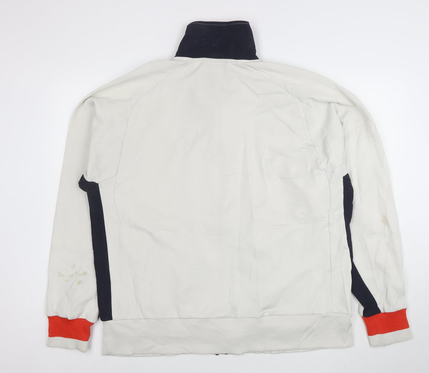 Puma Men's XL White Full Zip Sweatshirt with Red Trim