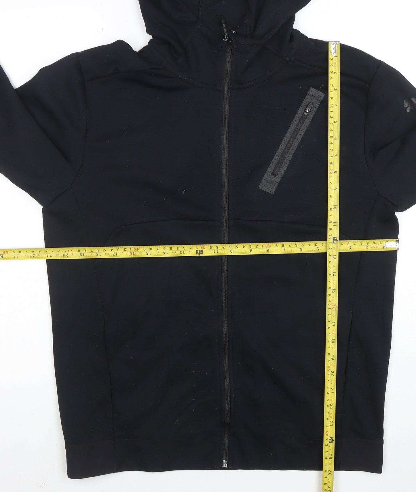 Puma Men’s Black Full Zip Hoodie Size M Regular Fleece Sweatshirt