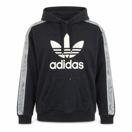 Adidas Women Black Size 10 Pullover Hoodie with Logo & Pockets