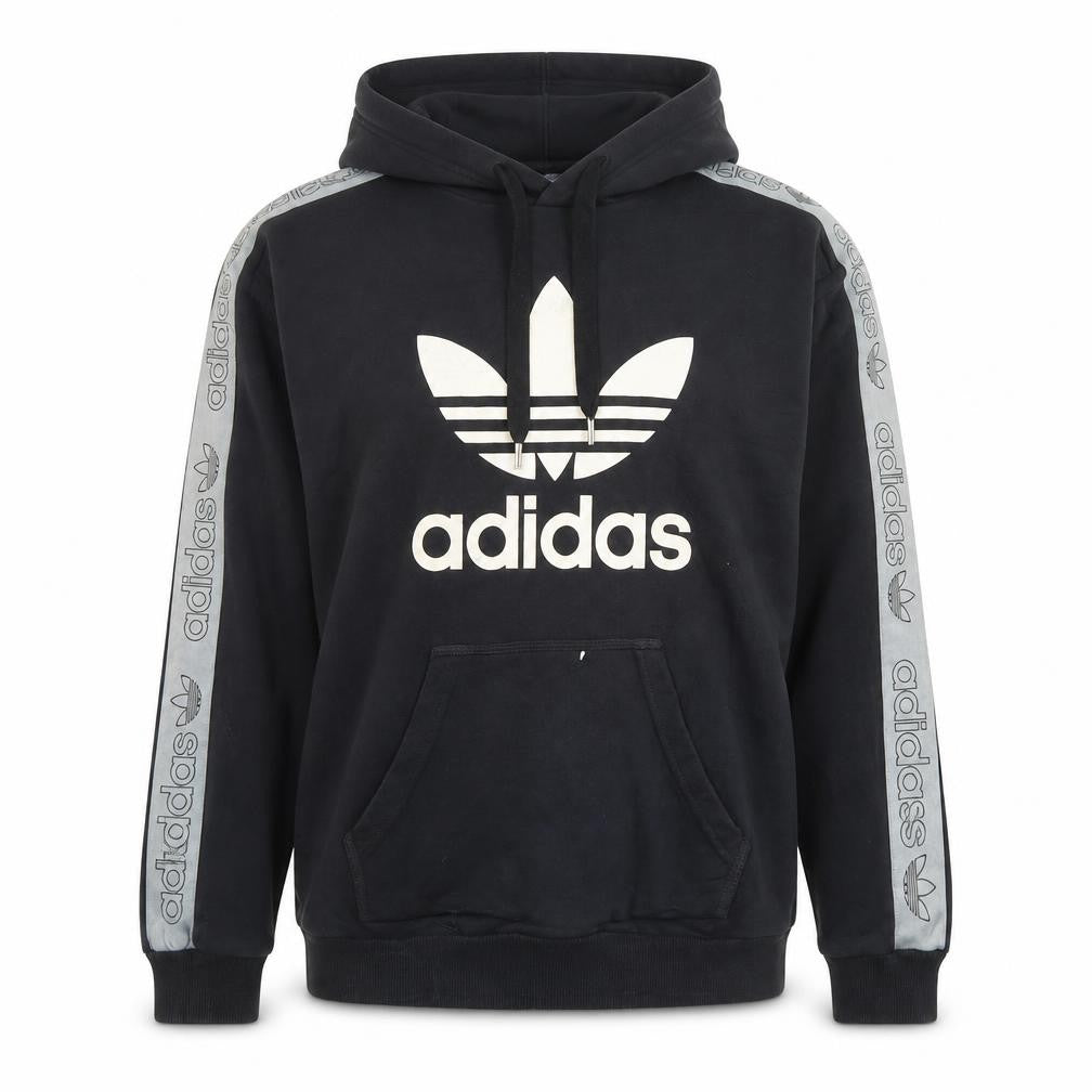Adidas Women Black Size 10 Pullover Hoodie with Logo & Pockets