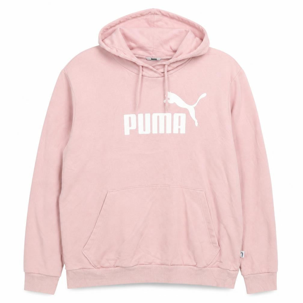 Puma Women's Pink Pullover Hoodie Size L Cotton Blend Logo