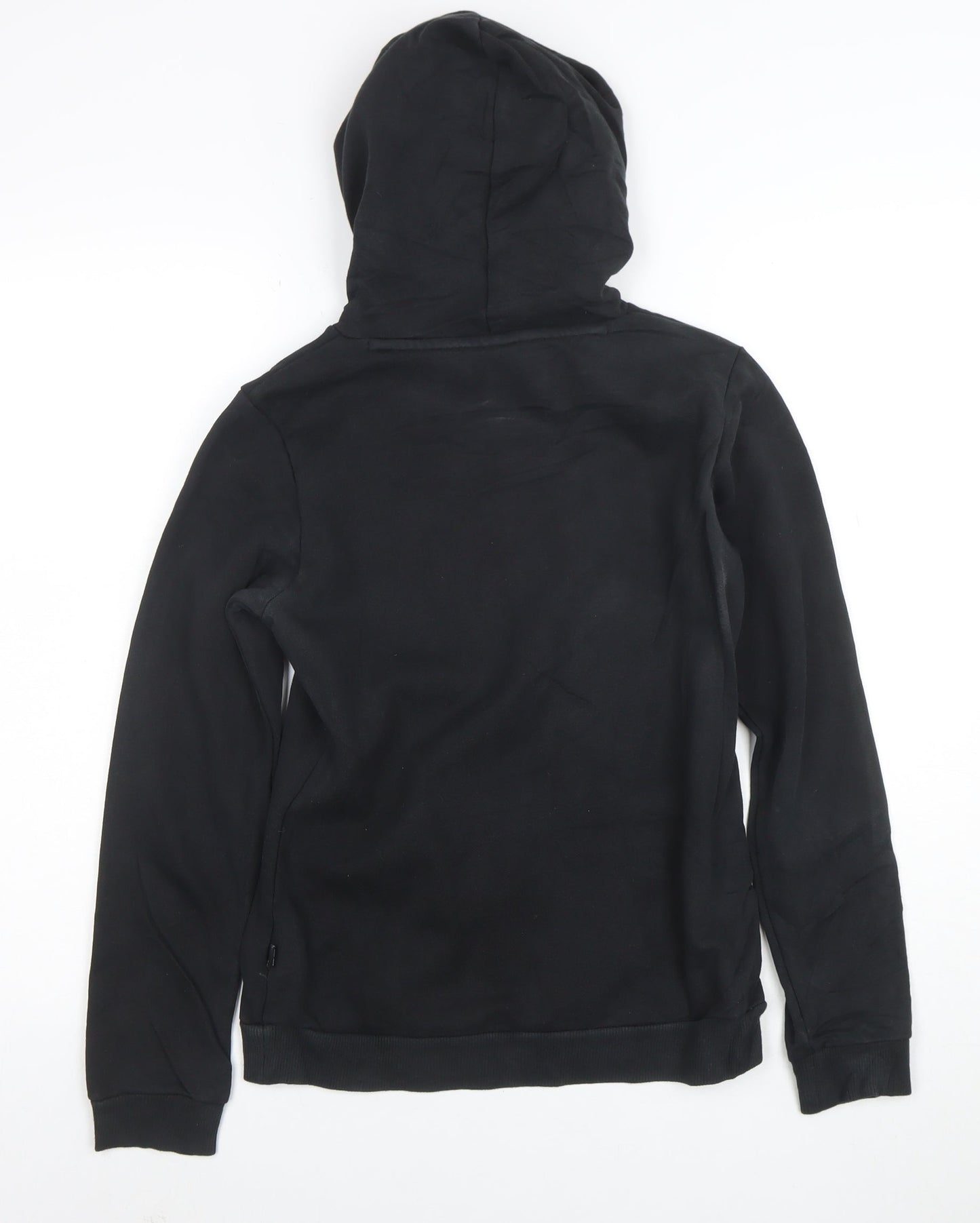 Puma Boys Black Pullover Hoodie Size 14 Years Cotton Blend Logo Print
