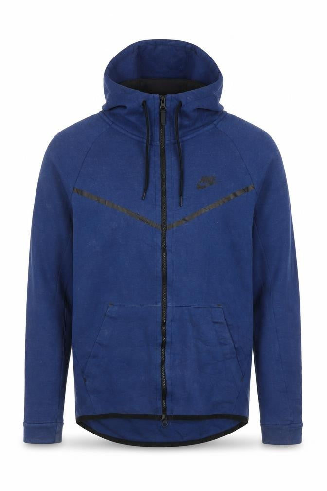 Nike Men's Blue Full Zip Hoodie Size S Lightweight Fleece Sportswear