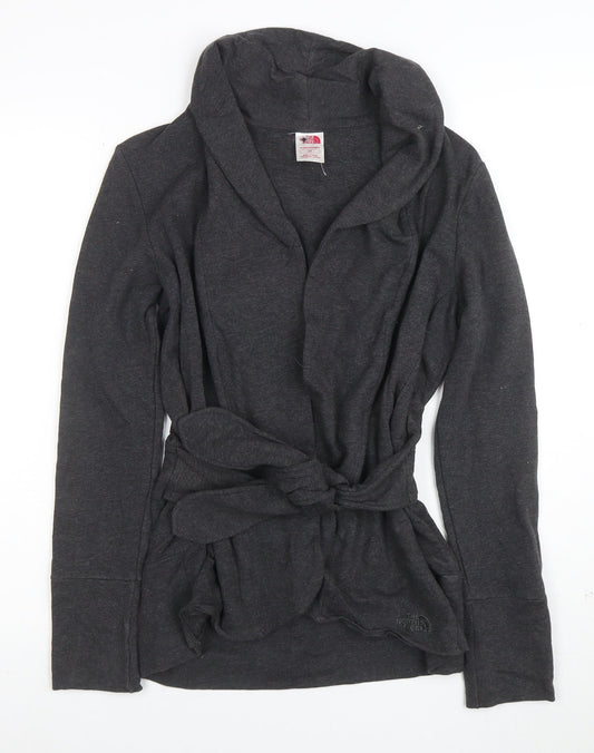 The North Face Women's Grey Belted Cotton Blend Coatigan Size S