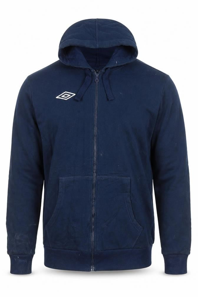 Umbro Men’s Blue Full Zip Hoodie Size L Sports Casual Sweatshirt