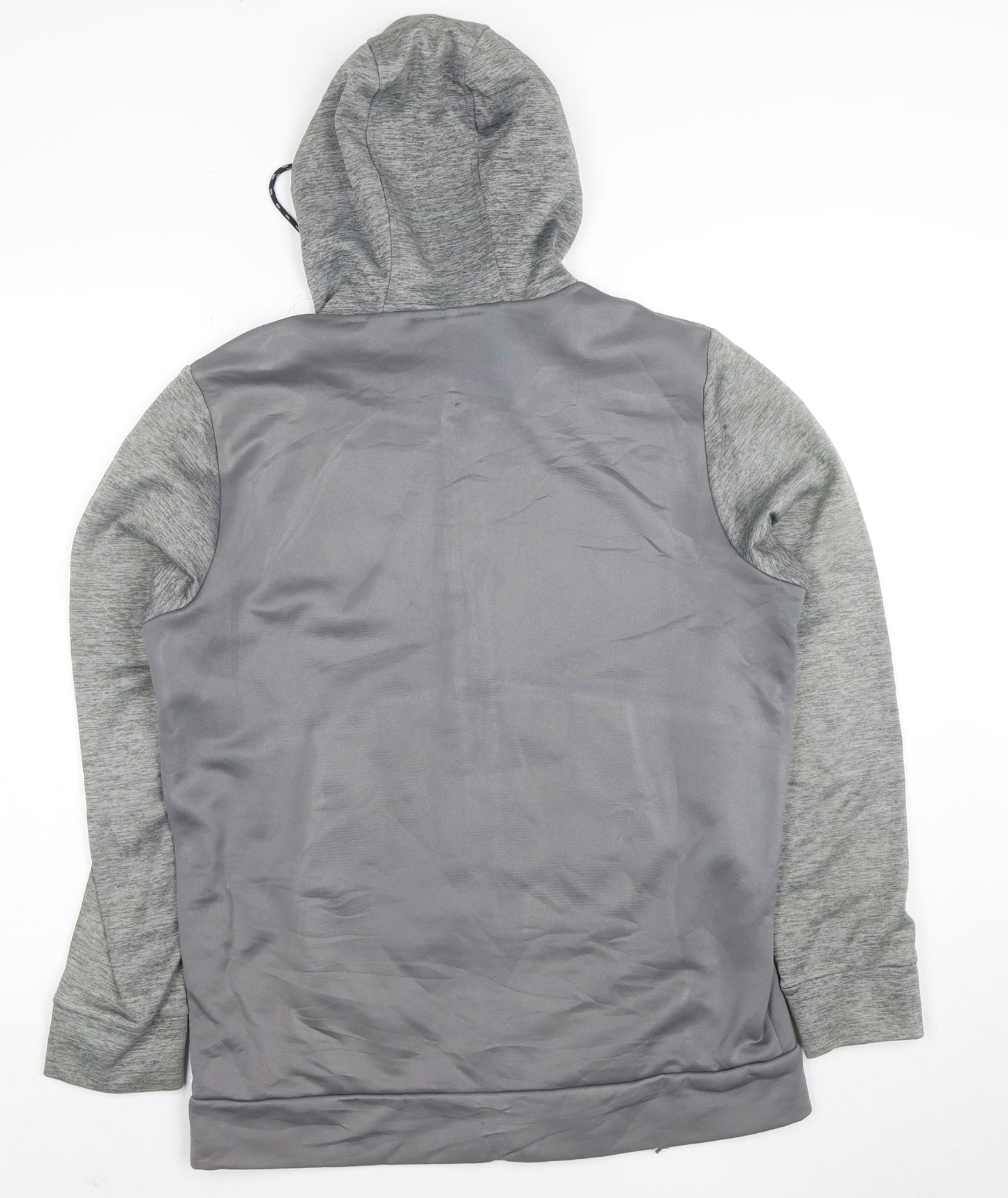 Under Armour Men Grey Full Zip Hooded Fleece Hoodie Size M