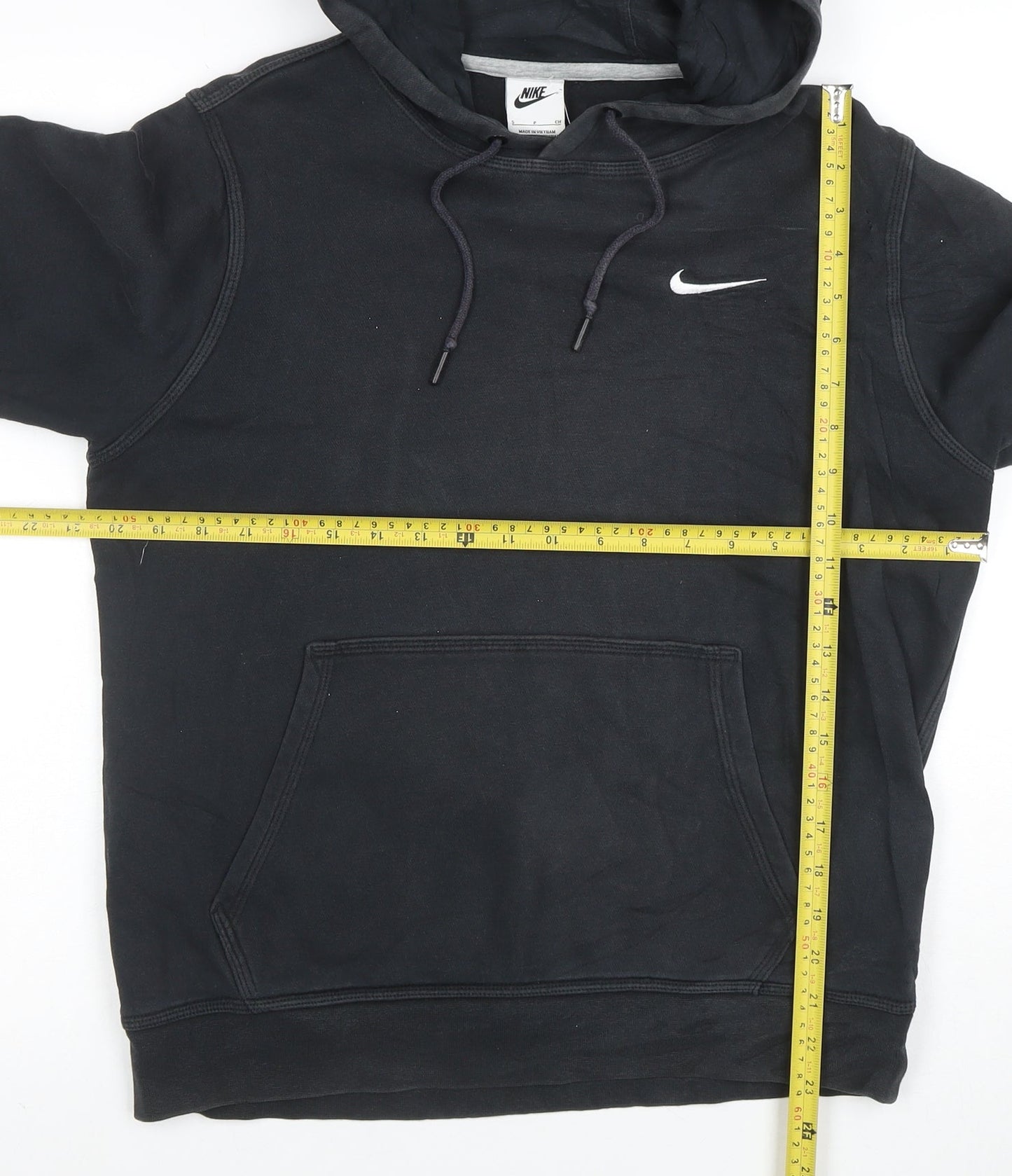 Nike Men Black Small Pullover Hoodie Sports Logo Jersey