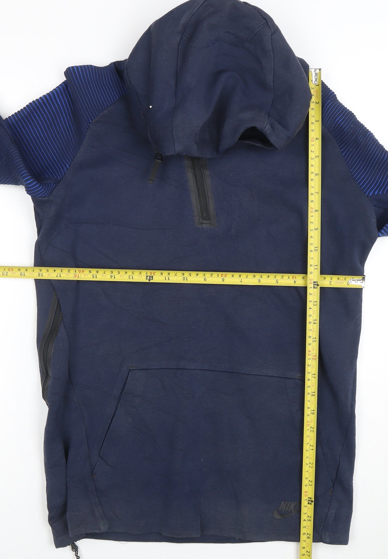 Nike Men's Blue Pullover Hoodie Size S Long Sleeve Athletic Fit