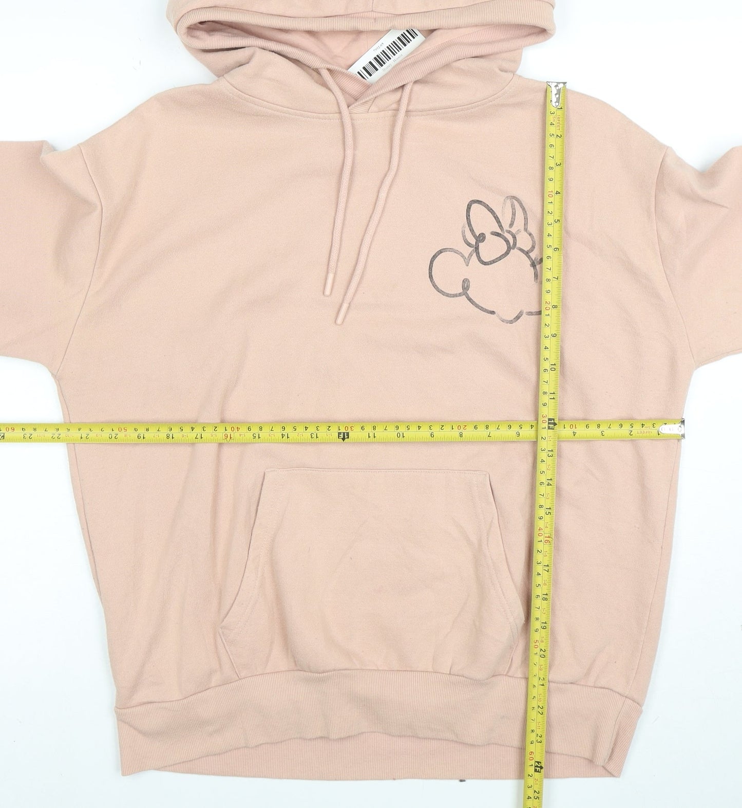 Disney Women Pink Minnie Mouse Pullover Hoodie Size M