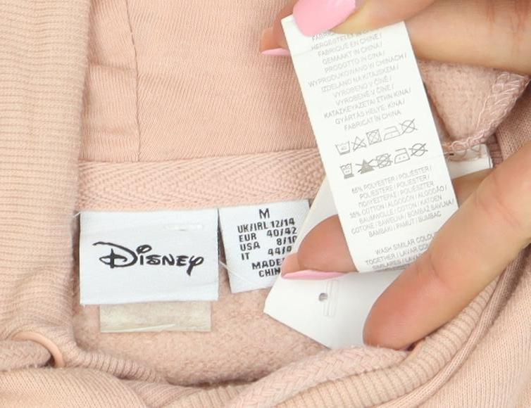 Disney Women Pink Minnie Mouse Pullover Hoodie Size M