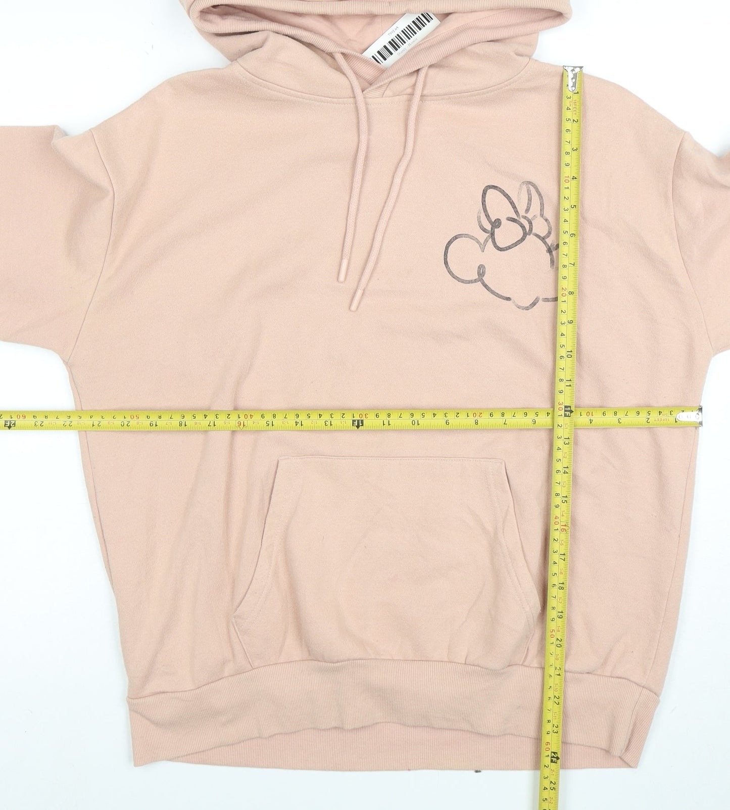 Disney Women Pink Minnie Mouse Pullover Hoodie Size M