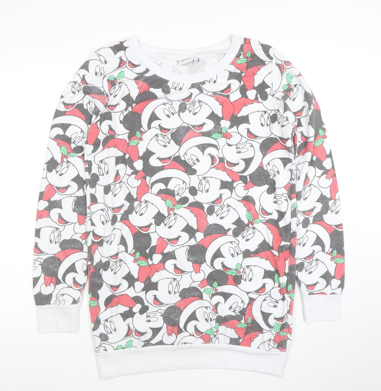 Disney Unisex Multicoloured Christmas Mickey Mouse Sweatshirt Size 10