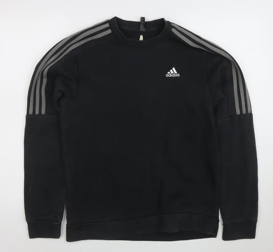 Adidas Men's Black Pullover Sweatshirt L Crew Neck Sportswear