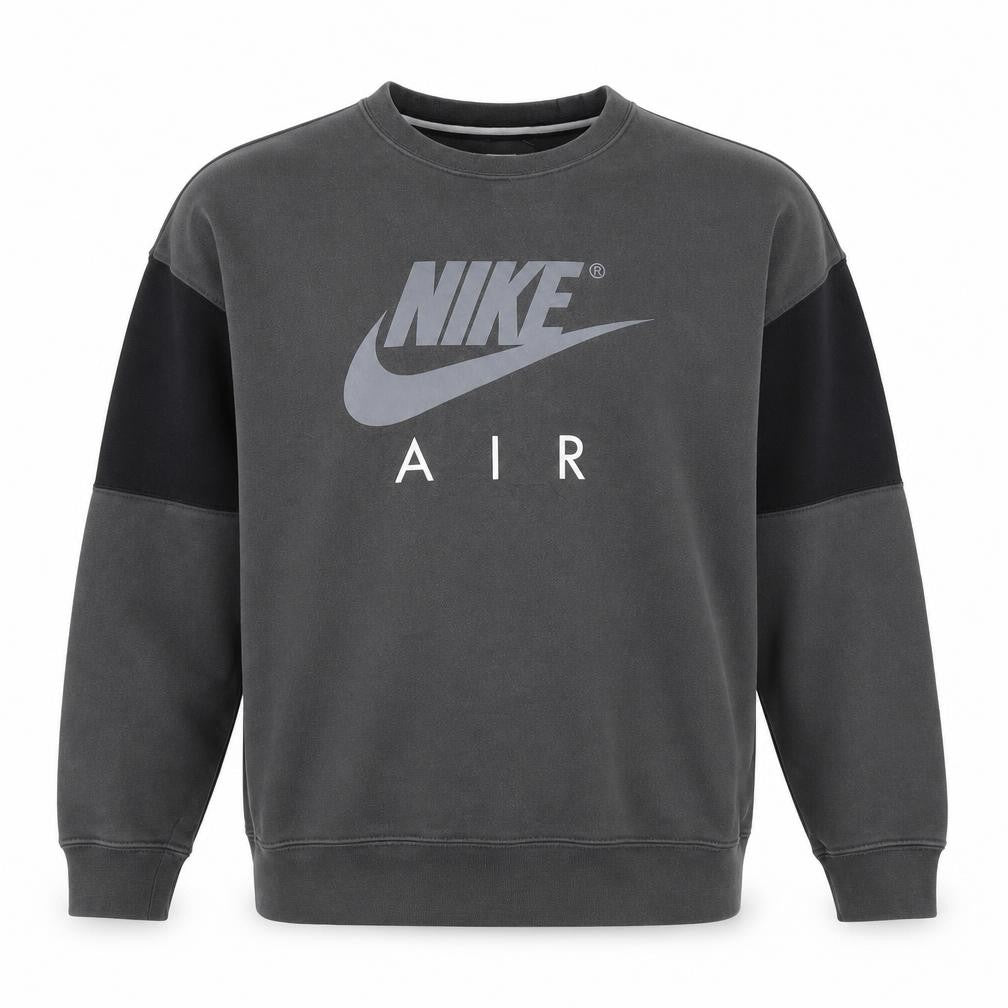 Nike Men's Grey Air Logo Crew Neck Sweatshirt Size M